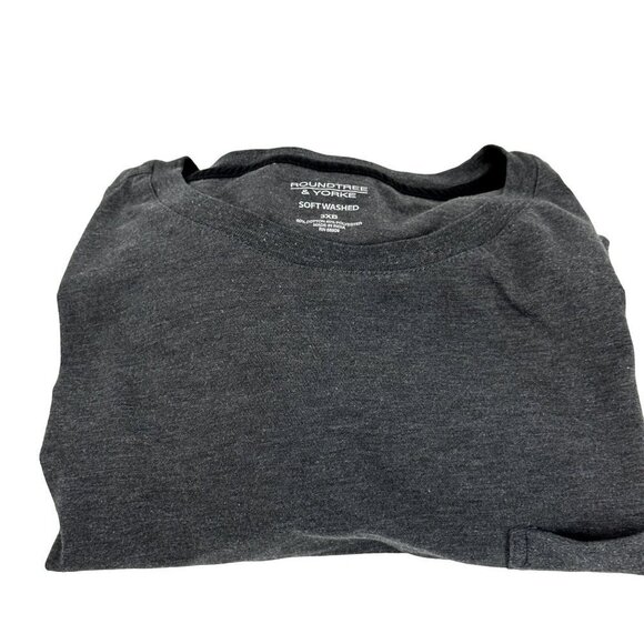 Roundtree & Yorke Softwashed Long Sleeve Front Pocket Crewneck T-Shirt Size 3XB - Picture 10 of 10